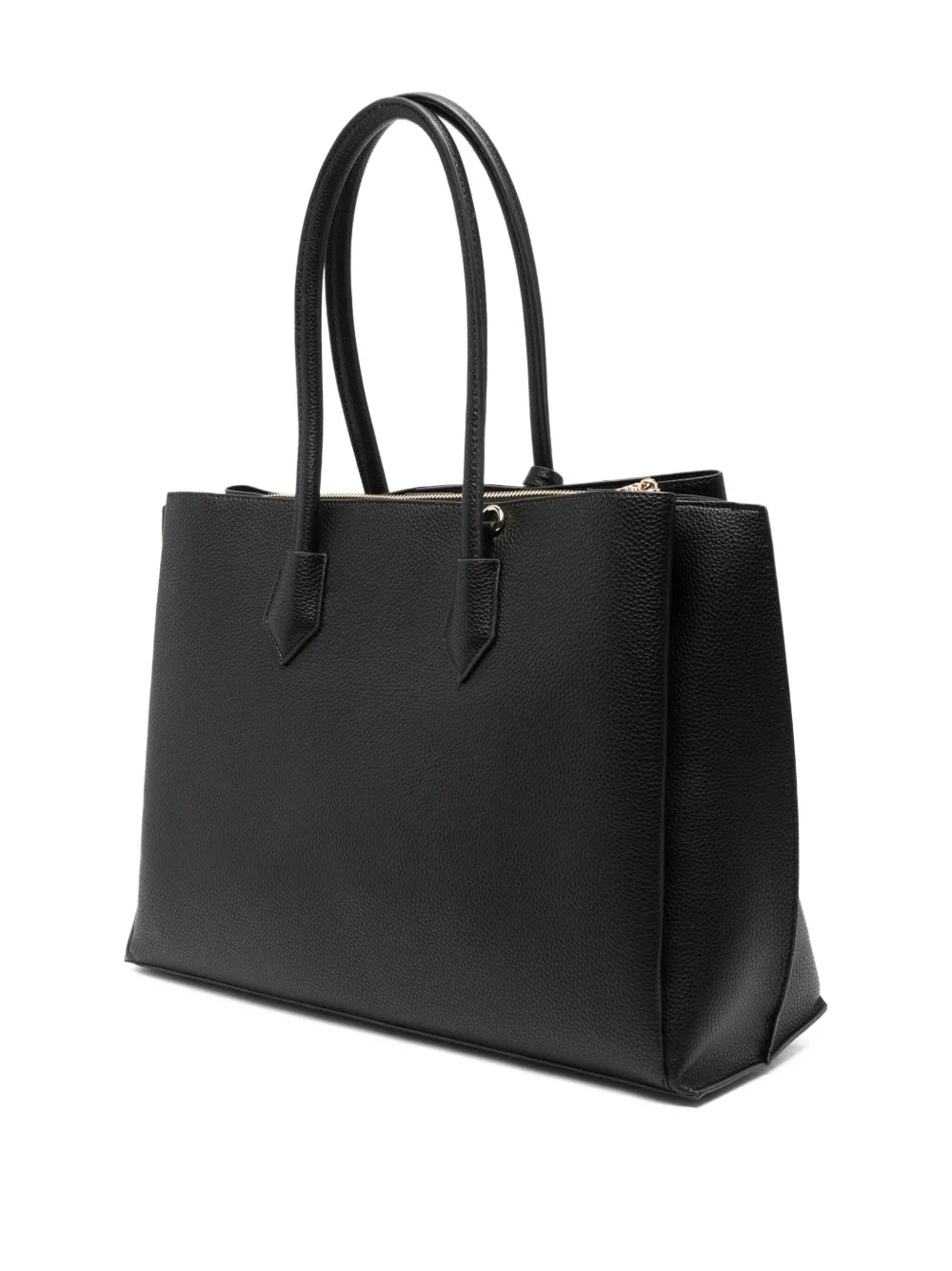Secret Pon-pon Leather Shoulder Bag In Black