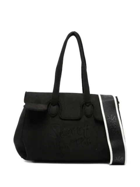 Secret Pon Pon logo-embossed tote bag