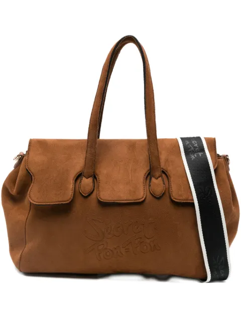 Secret Pon Pon logo-embossed shoulder bag