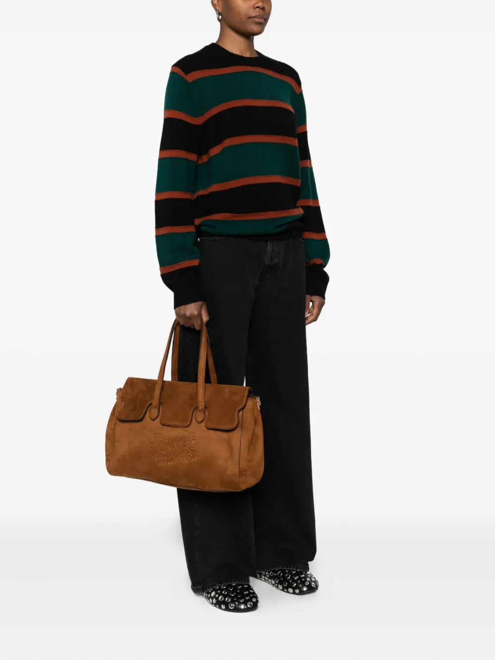 Secret Pon Pon logo-embossed shoulder bag | Image 2