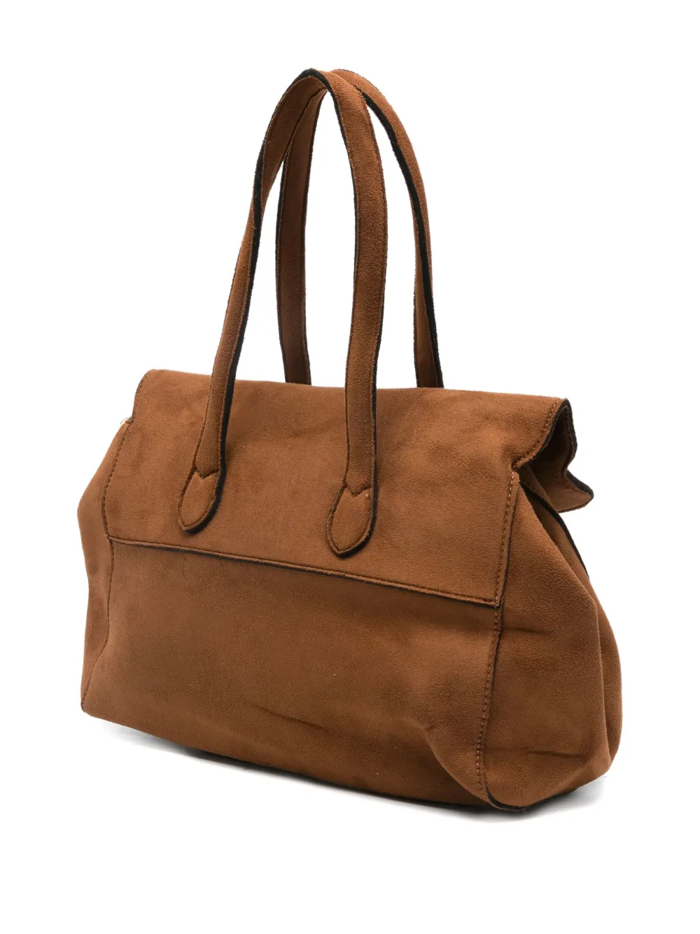 Secret Pon-pon Secret Pon Pon Crossbody Bag With Embossed Logo In Brown