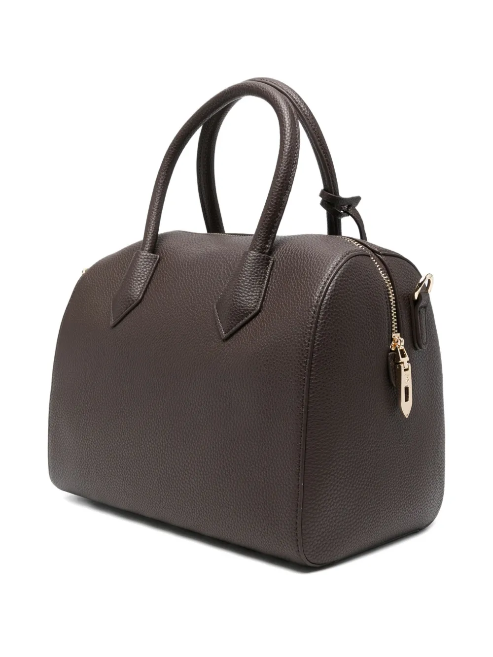 Secret Pon-pon Logo-charm Tote Bag In Brown