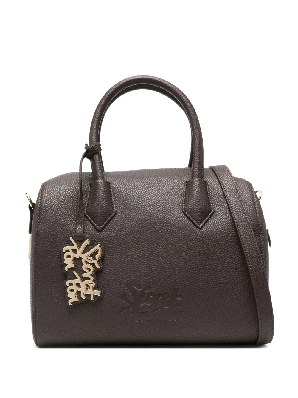 Secret Pon Pon logo-charm tote bag | Brown | Image 1