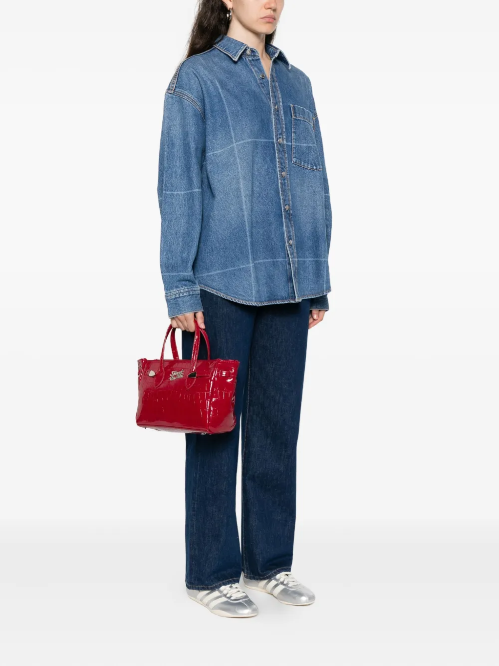 Secret Pon Pon crocodile-embossed shoulder bag | Image 2