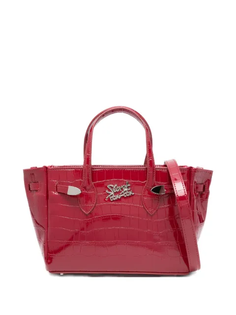 Secret Pon Pon crocodile-embossed shoulder bag