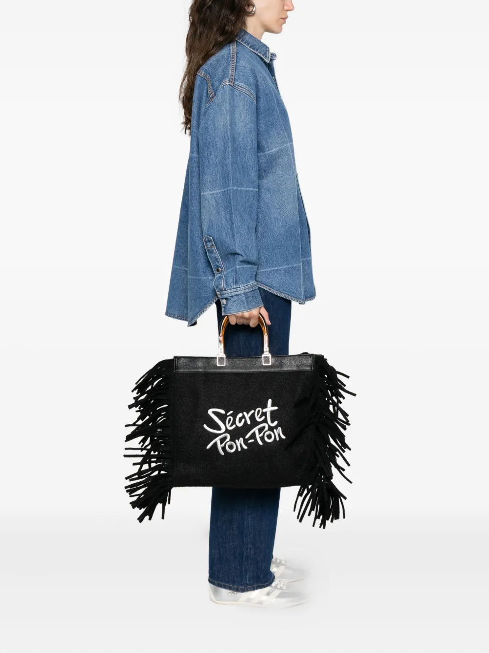 Secret Pon Pon fringed top-handles shoulder bag | Image 2