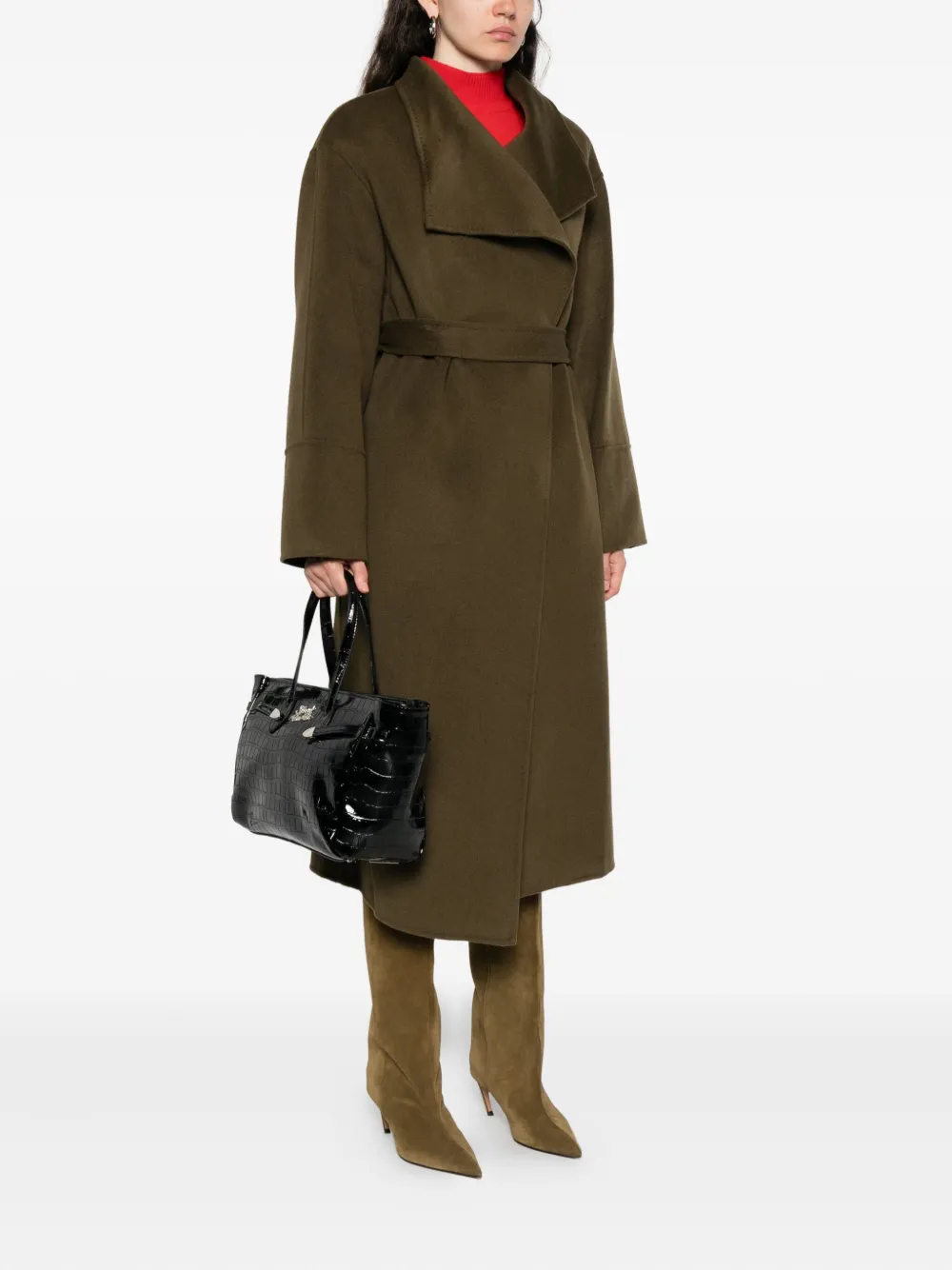 Secret Pon Pon crocodile-embossed shoulder bag | Image 2
