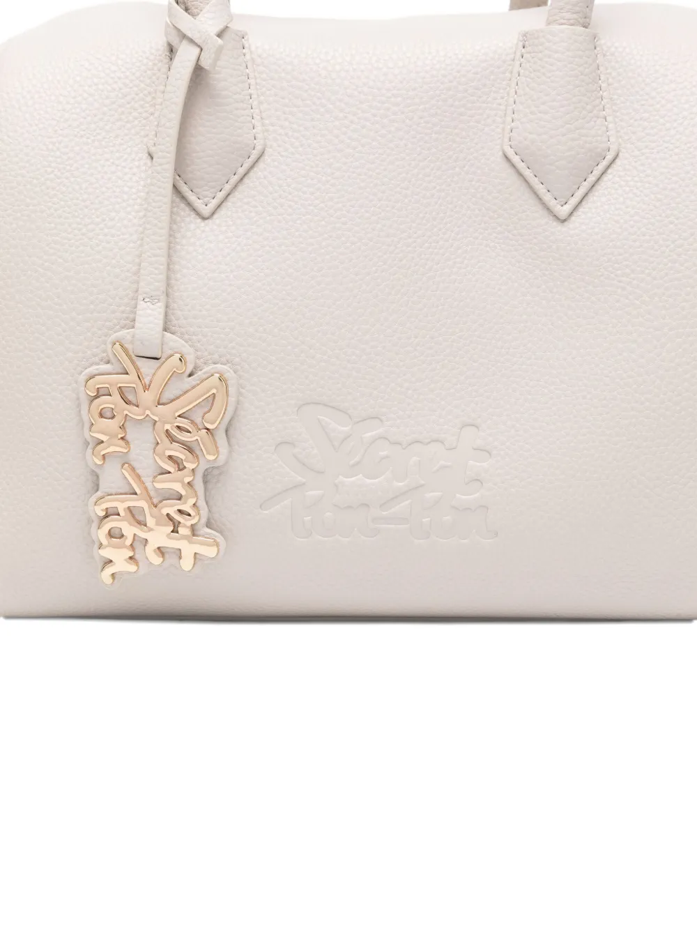 Secret Pon-pon Logo-debossed Tote Bag In White