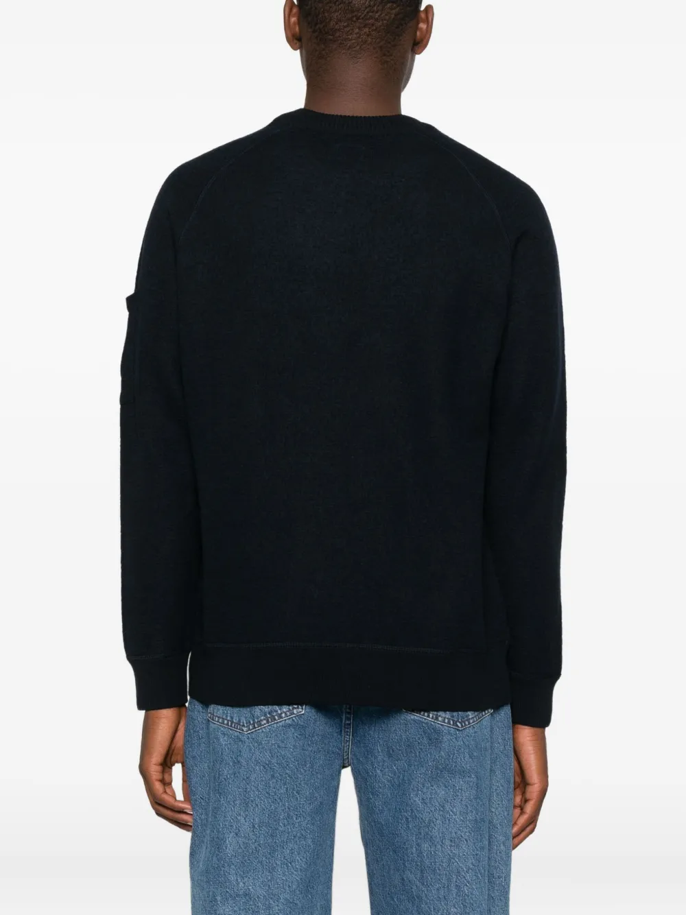 C.P. Company Vilten trui met ronde hals Blauw