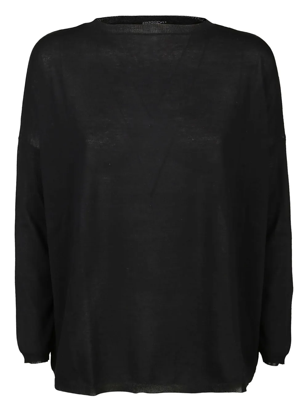 Aragona round-neck cotton sweater | Black | Image 1