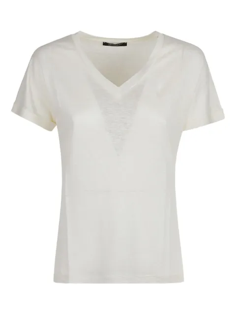Aragona V-neck linen T-shirt
