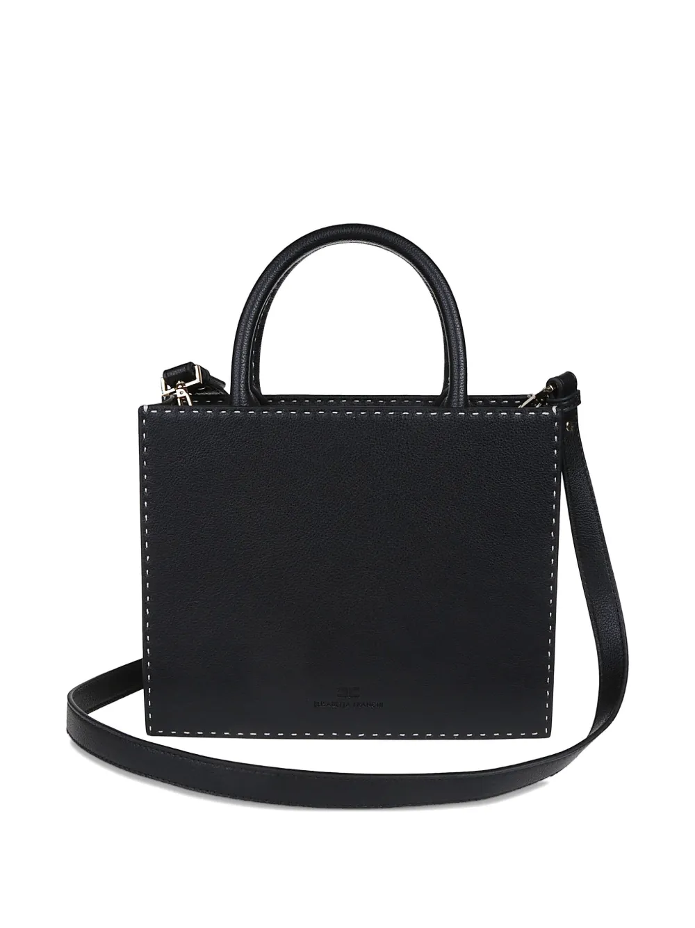Elisabetta Franchi Schoudertas met logo - Zwart