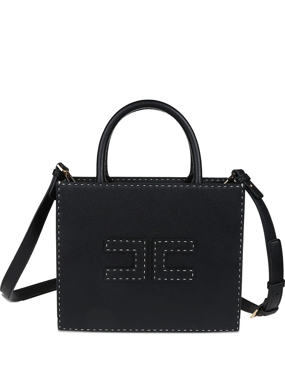 Elisabetta Franchi logo-appliqué shoulder bag | Black | Image 1