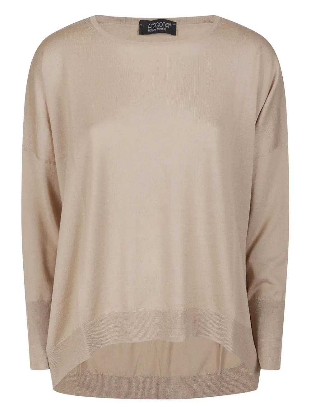 Aragona round-neck wool sweater | Neutrals | Image 1
