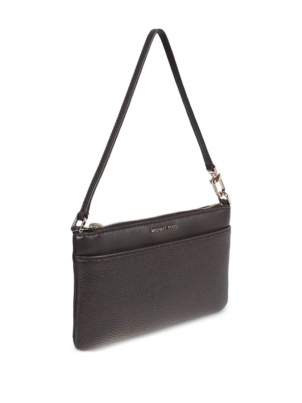 Michael Kors Leren schoudertas met rits Bruin