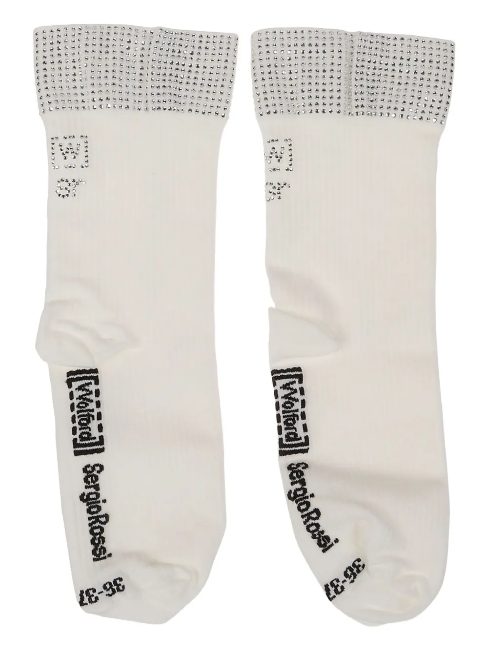 Wolford Crystal-embellished Socks In White