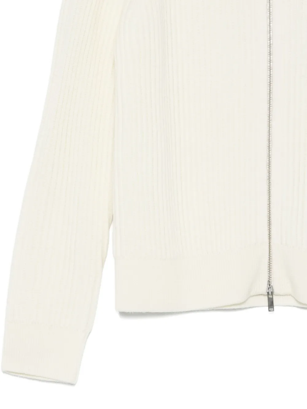 Incotex Zip-up Cardigan In White