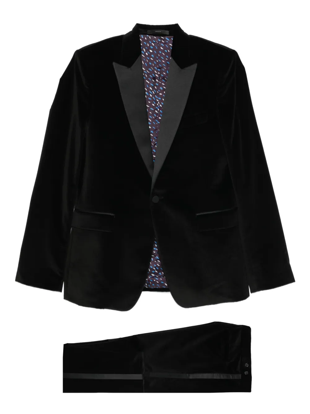 Paul Smith بدلة مخملية بصف أزرار | أسود | Image 1