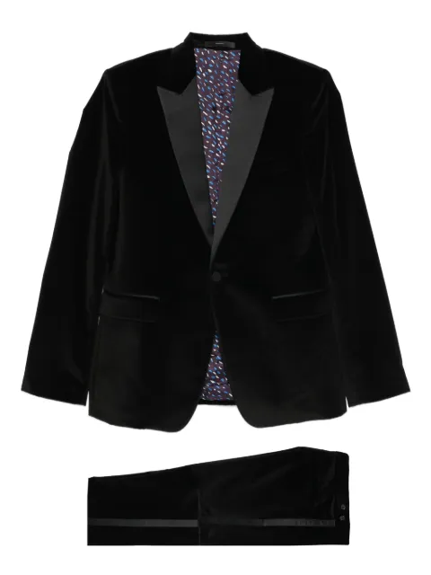 Paul Smith tailleur en velours à simple boutonnage