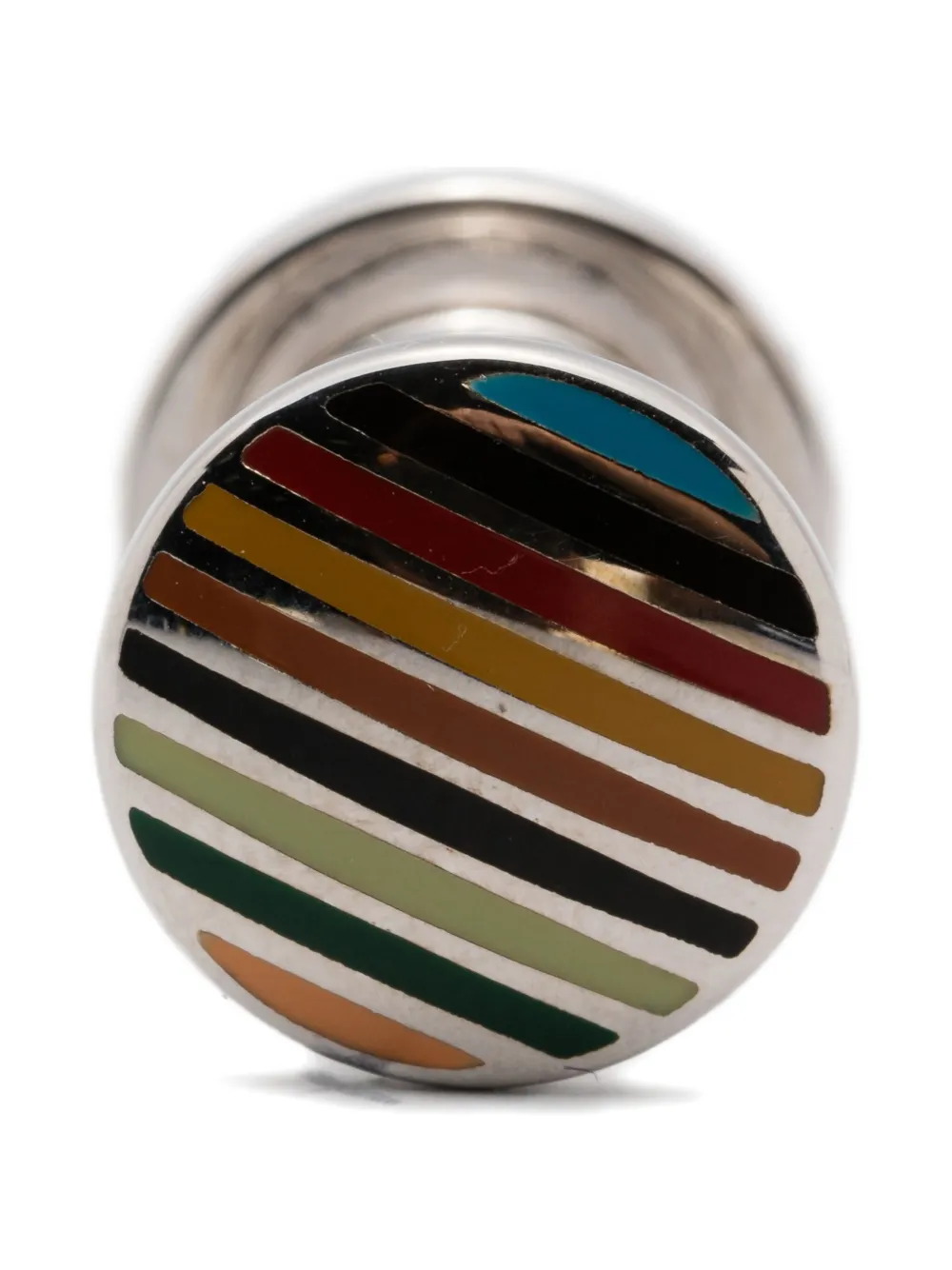 Paul Smith Striped Cufflinks In Red