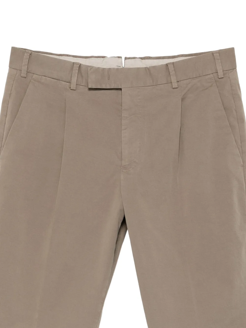 PT Torino Broek met plooien en omgeslagen pijpen Bruin