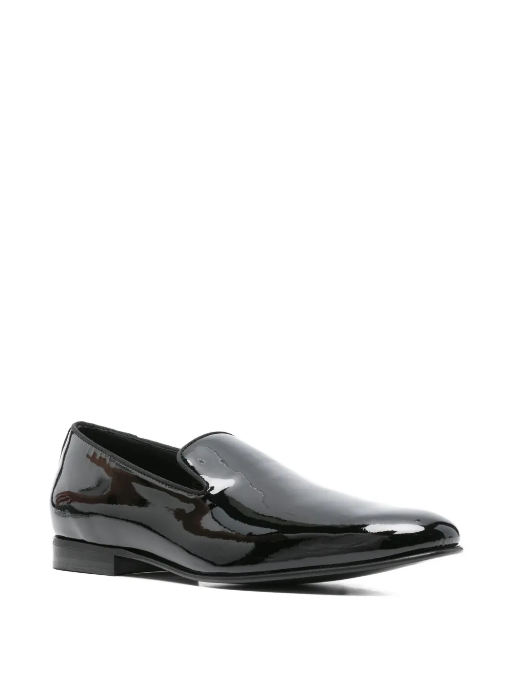 Paul Smith Patent-finish Loafers In Black