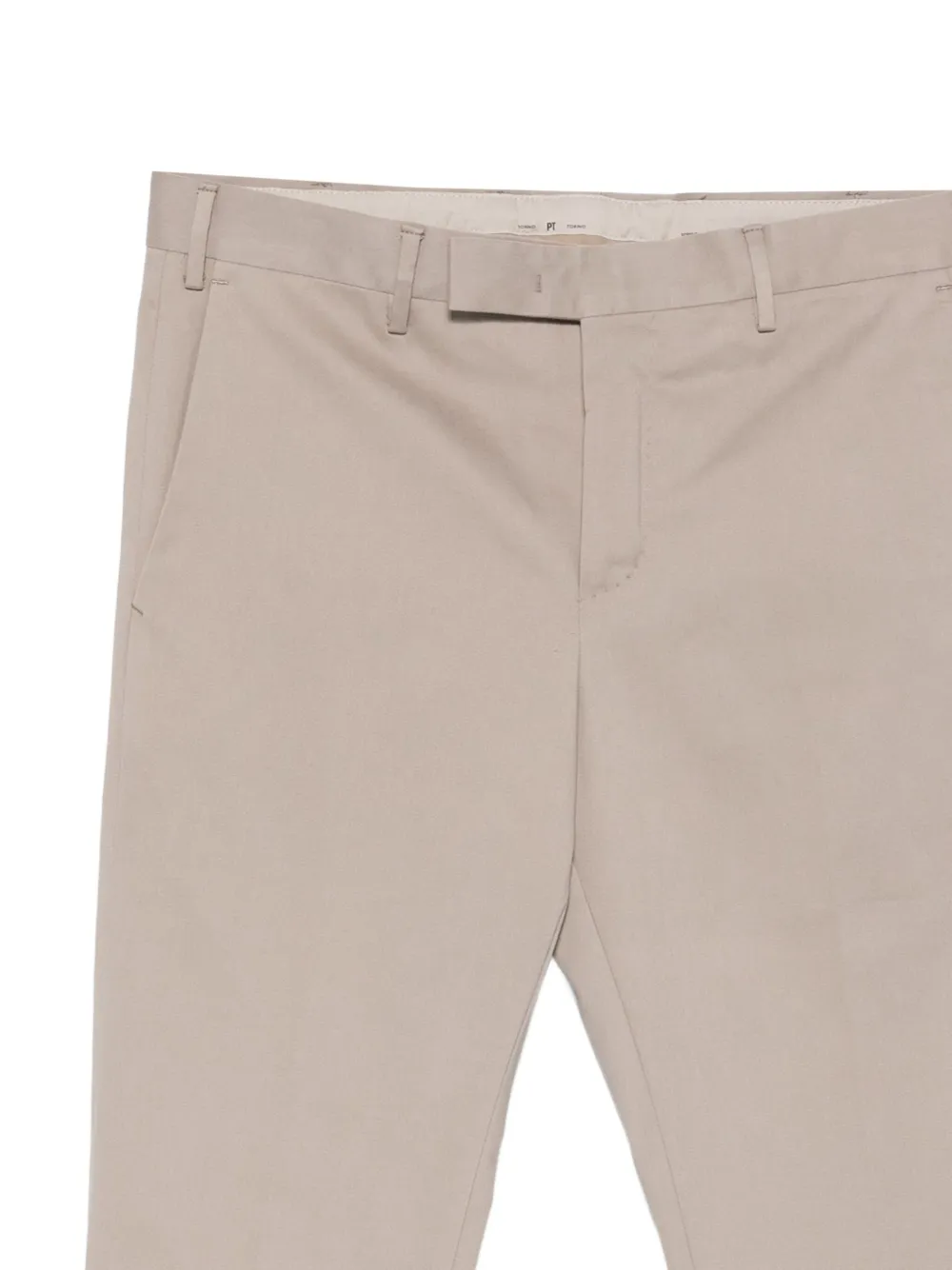 PT Torino Broek met verborgen sluiting Beige