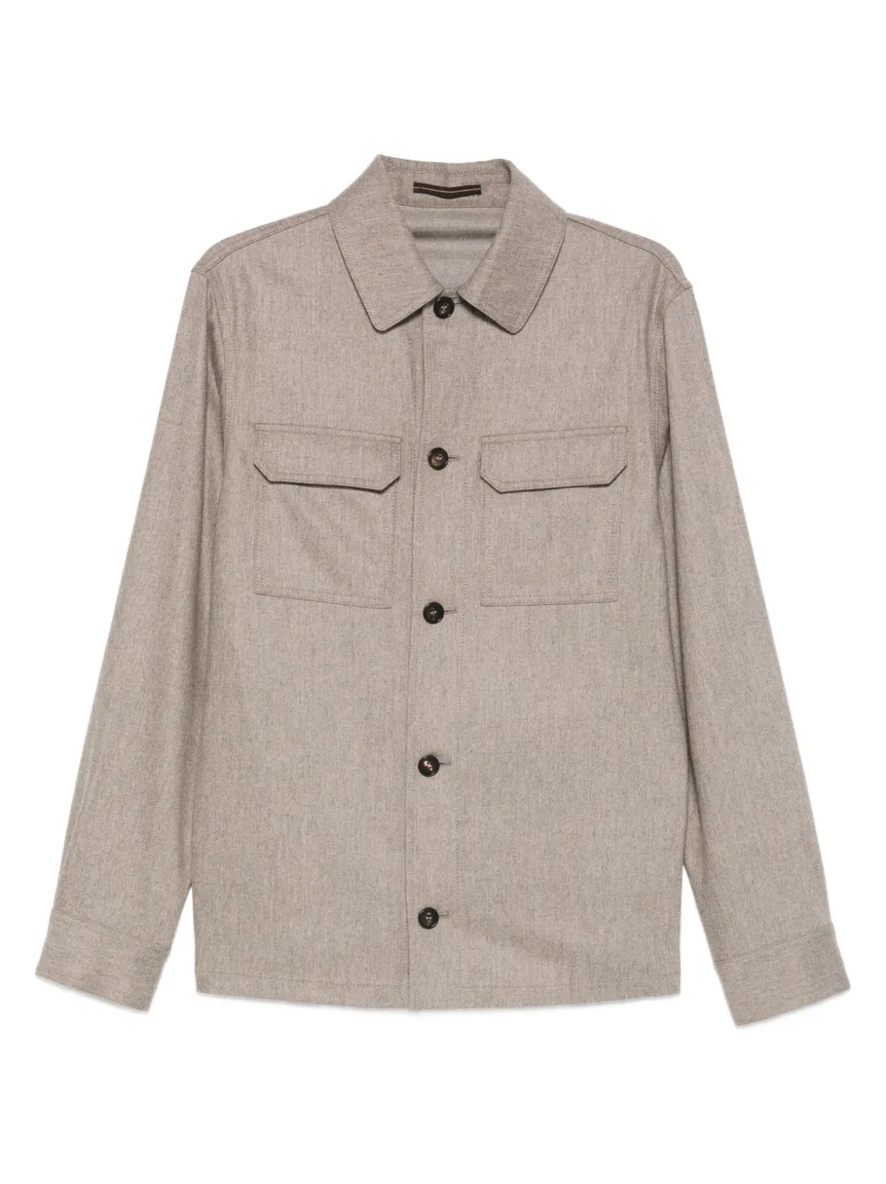 Incotex camisa con bolsillos en el pecho | neutro | Image 1