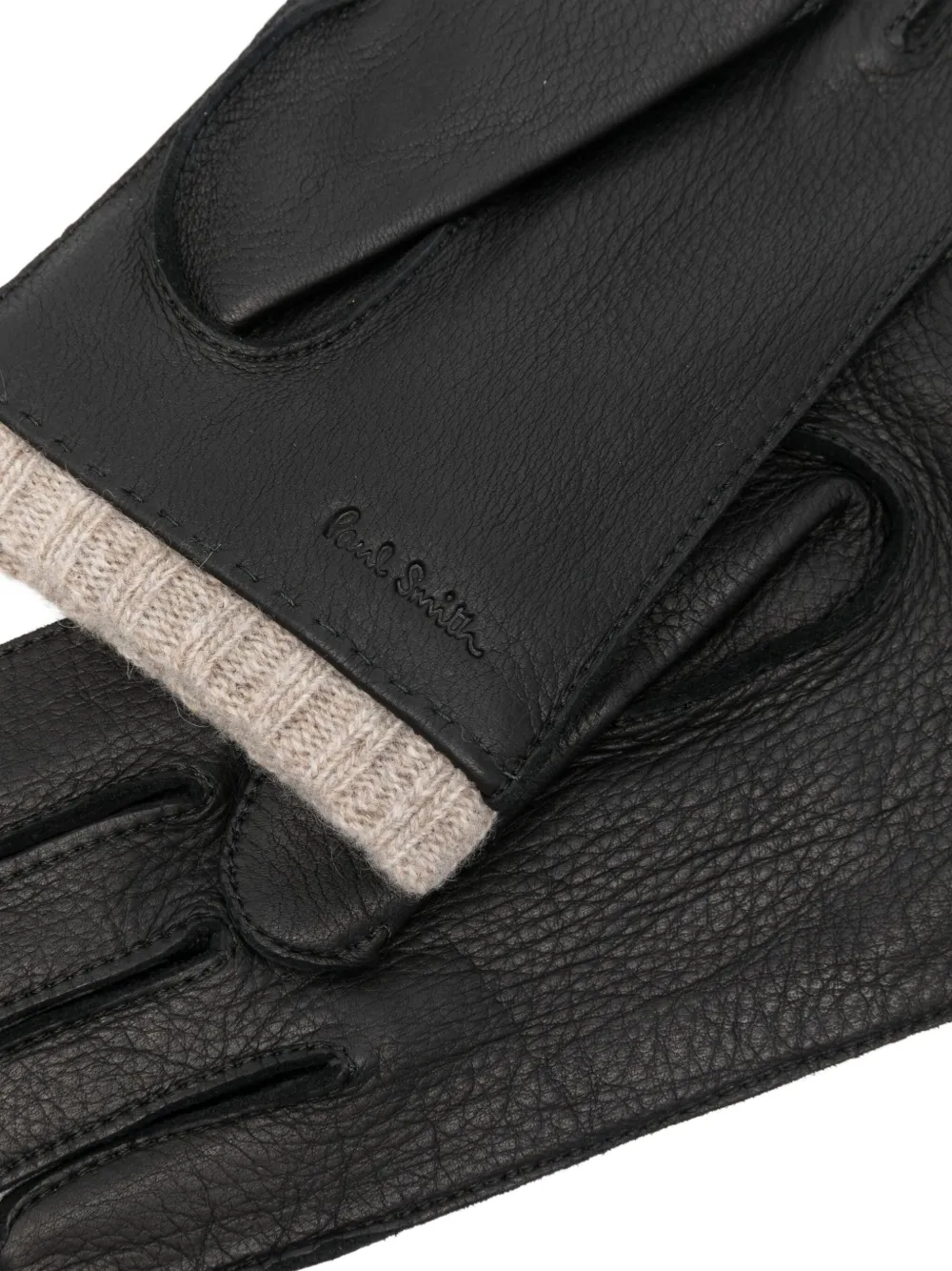 Paul Smith Leren handschoenen Zwart