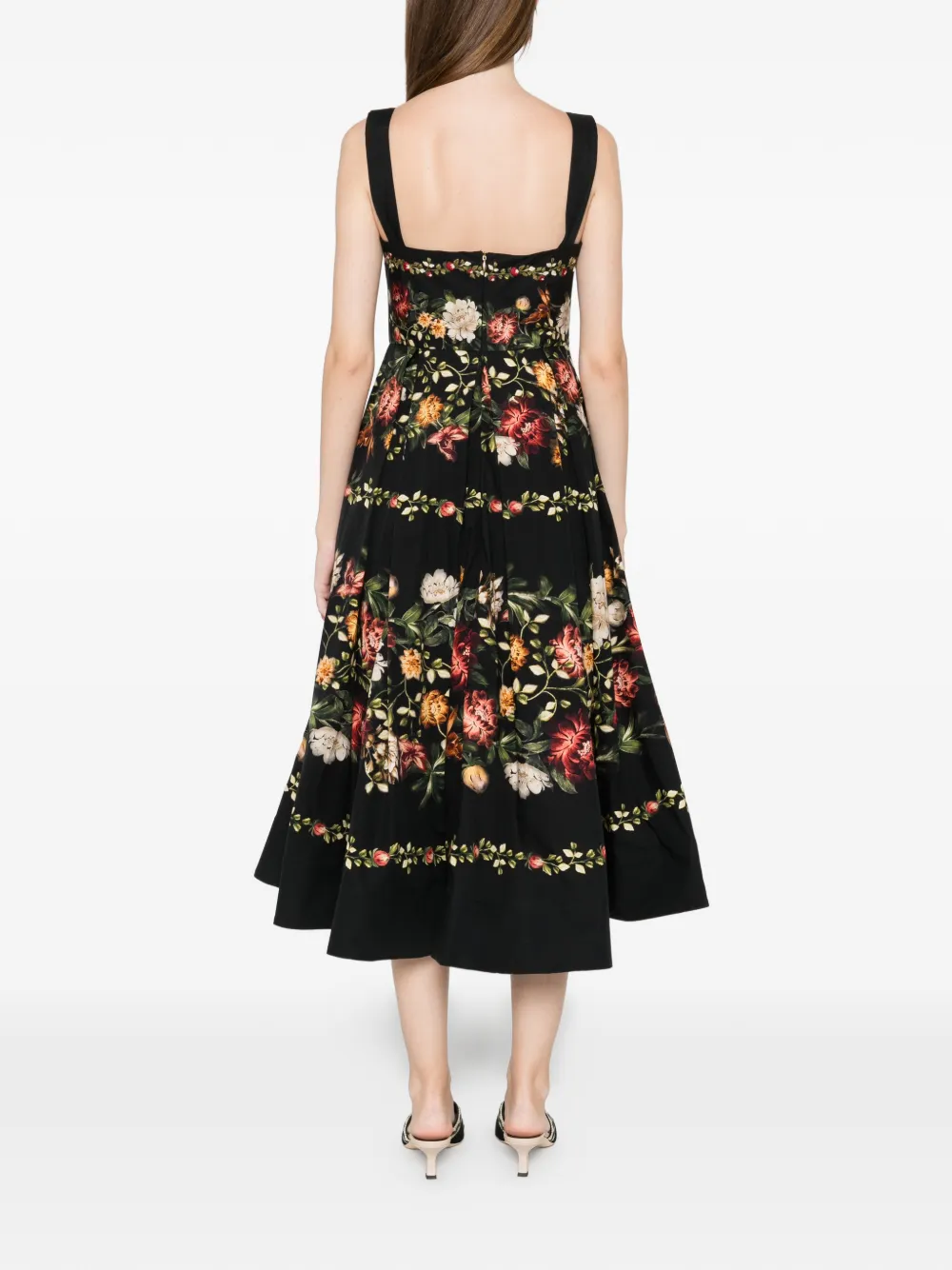 Agua By Agua Bendita Alcaparra Paramo Strappy Floral Dress In Black