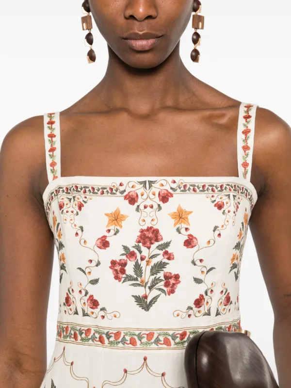 Agua By Agua Bendita Lima Floral Maxi Dress | Neutrals | FARFETCH