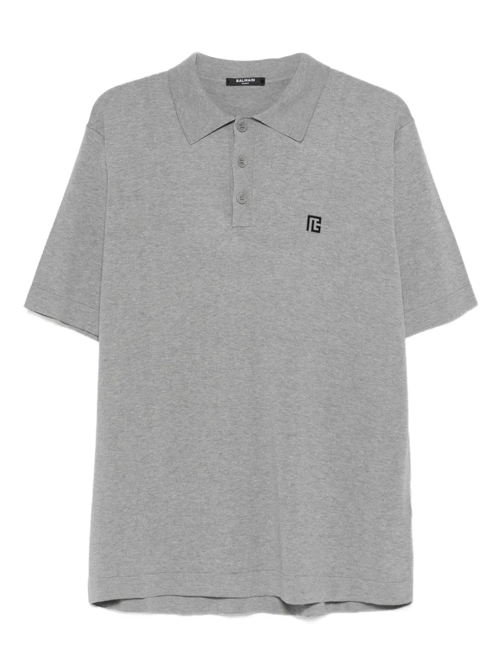 Balmain playera tipo polo bordada | gris | Image 1