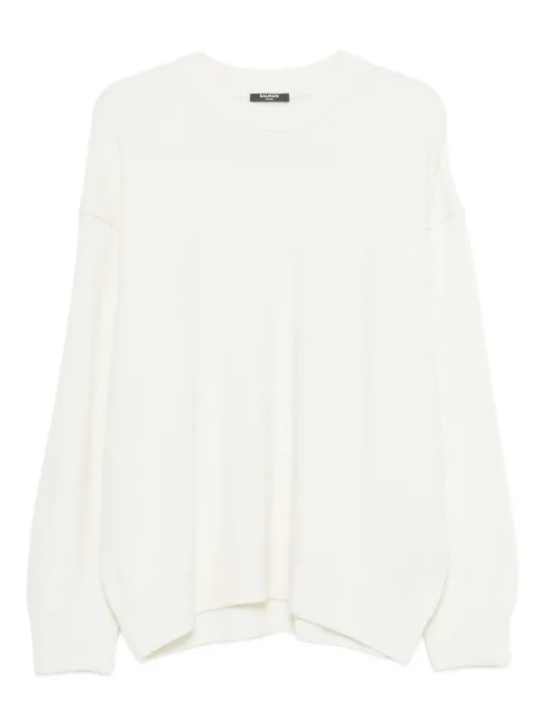 Balmain Cashmere Sweatshirt in Neutrals