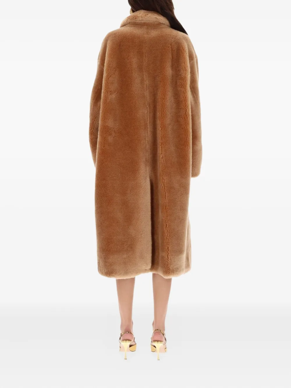 Stand Studio Gabriella Buttoned Coat In Brown