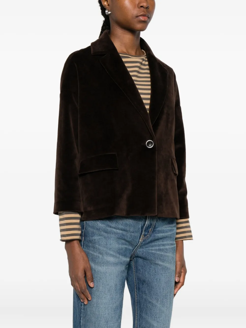 Circolo 1901 Blazer met enkele rij knopen Bruin