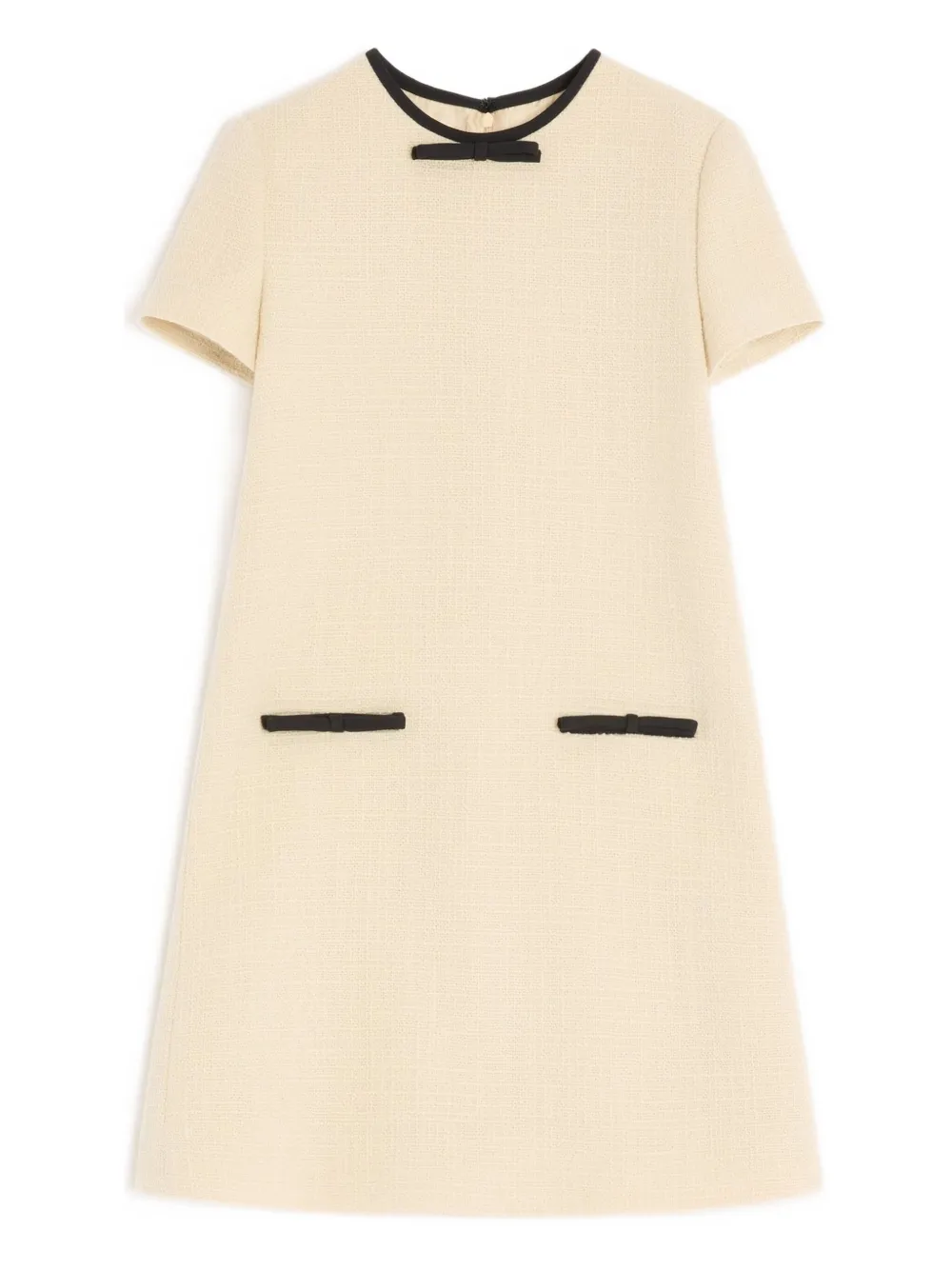 Valentino Garavani bow-embellished tweed dress | Neutrals | Image 1