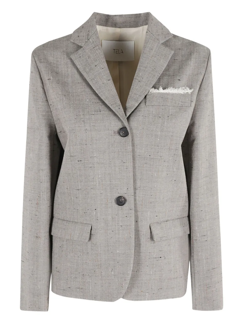 Tela blazer con botones | gris | Image 1