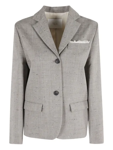 Tela blazer con botones