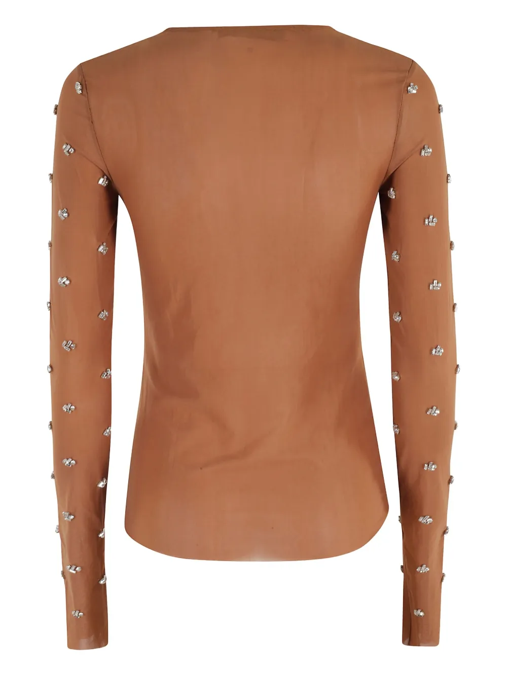 Tela embellished top - Bruin