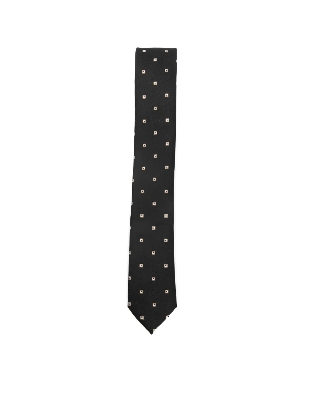Hugo Boss Square-pattern Tie In Black
