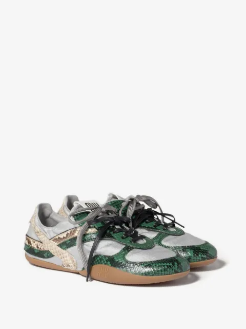 Miu Miu Gymnasium sneakers met slangenleer-effect