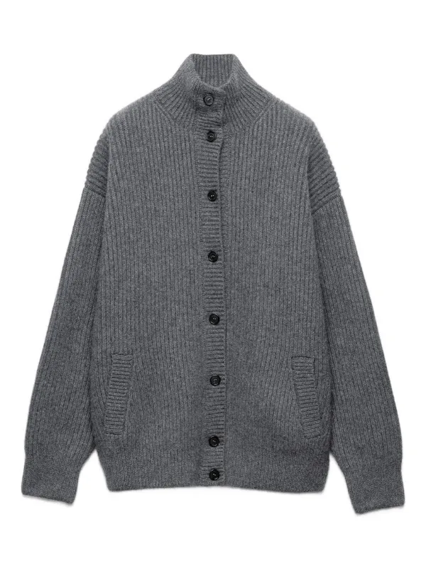 PRADA グレー カーディガン サイズ48 Prada カシミア カーディガン | グレー | FARFETCH JP