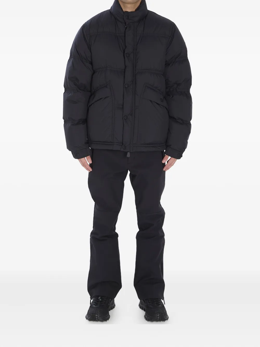 Moncler Grenoble Sernur Button-up Puffer Jacket In Black