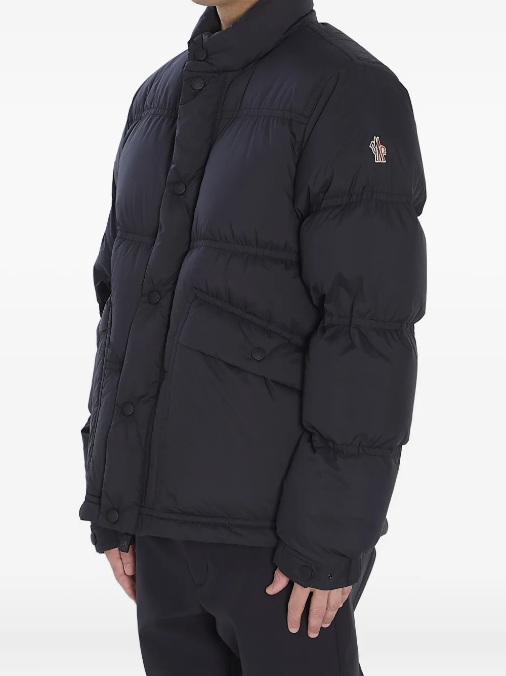 Moncler Grenoble Sernur Button-up Puffer Jacket In Black
