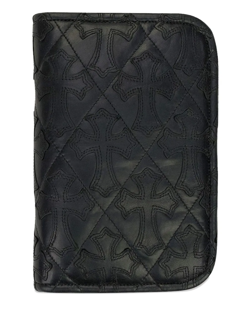 Chrome Hearts Quilted Leather Wallet In Black
