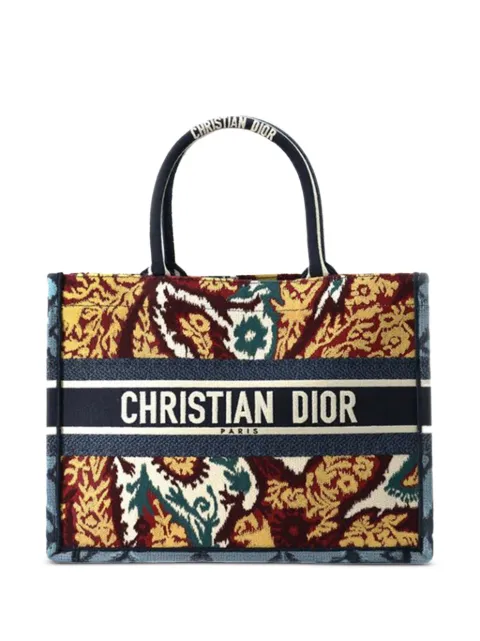 Christian Dior Pre-Owned 2020 Medium Canvas Embroidered Paisley Book tote bag
