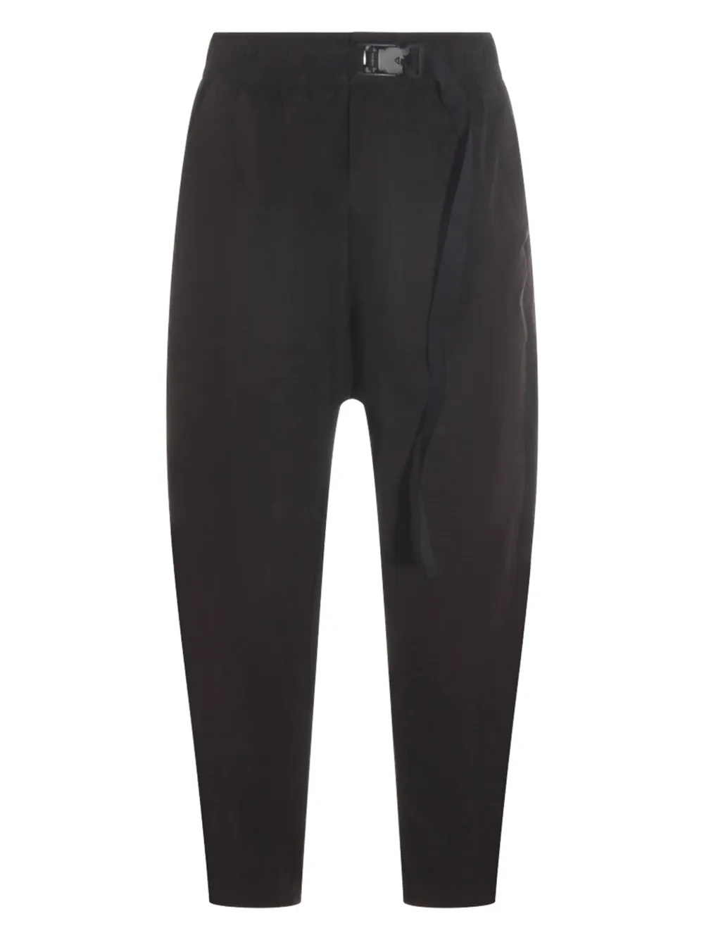 Thom Krom buckle-fastening elastic-waist straight-leg trousers | Black | Image 1