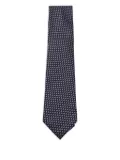 Zegna geometric-pattern tie - Purple