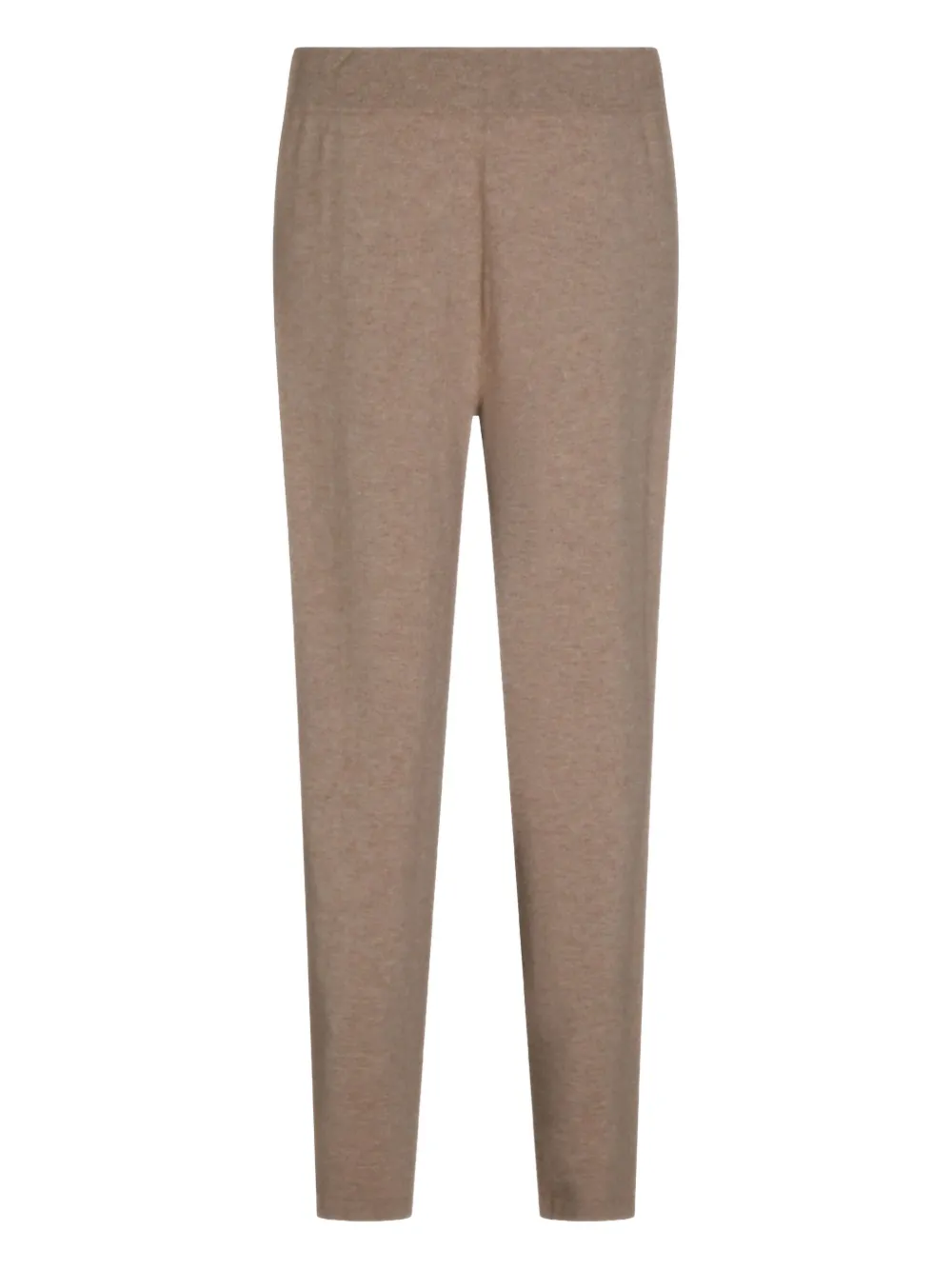 Malo elastic-waistband cashmere straight-leg trousers | Brown | Image 1