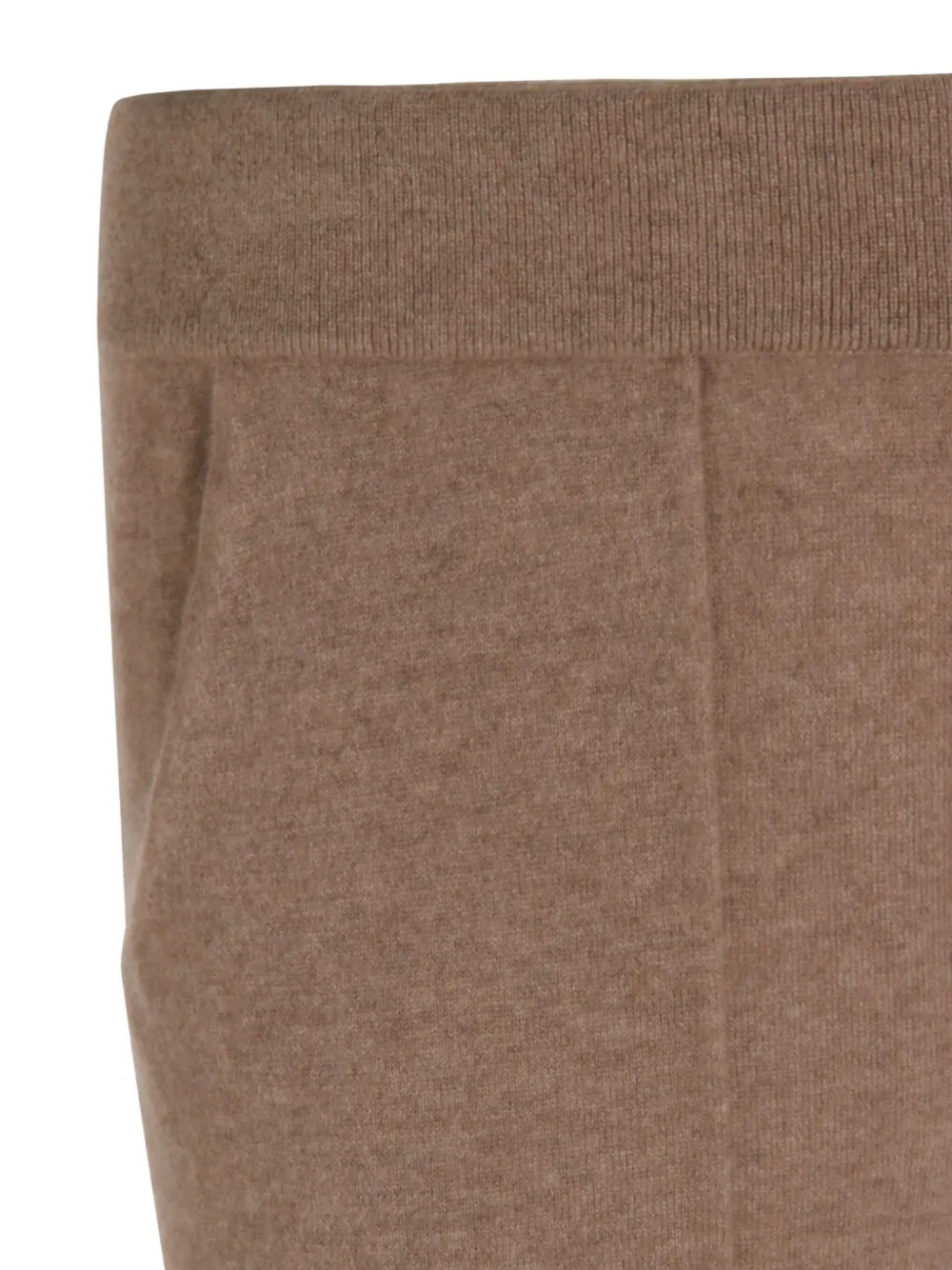 Malo Straight kasjmier broek met elastische tailleband Bruin